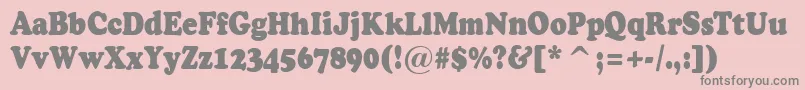 ACooperblacknr Font – Gray Fonts on Pink Background