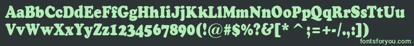 ACooperblacknr Font – Green Fonts on Black Background
