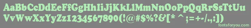 ACooperblacknr Font – Green Fonts on Gray Background