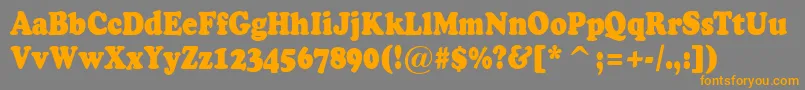 ACooperblacknr Font – Orange Fonts on Gray Background