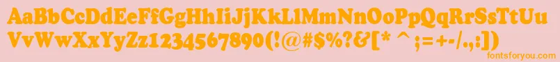 ACooperblacknr Font – Orange Fonts on Pink Background