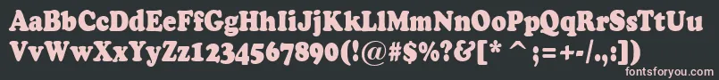 ACooperblacknr Font – Pink Fonts on Black Background