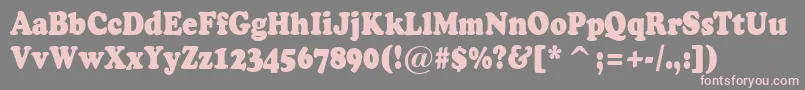 ACooperblacknr Font – Pink Fonts on Gray Background