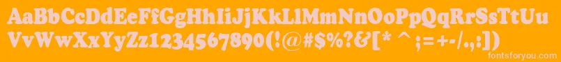 ACooperblacknr Font – Pink Fonts on Orange Background