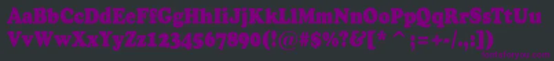 ACooperblacknr Font – Purple Fonts on Black Background