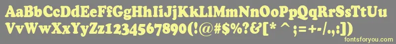 ACooperblacknr Font – Yellow Fonts on Gray Background