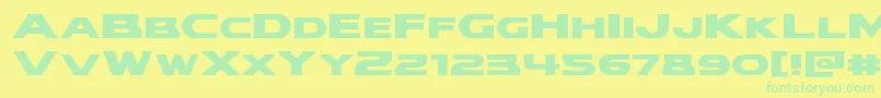 Modithorsonexpand Font – Green Fonts on Yellow Background