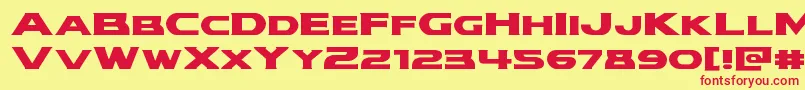 Modithorsonexpand Font – Red Fonts on Yellow Background