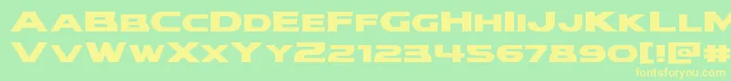 Modithorsonexpand Font – Yellow Fonts on Green Background