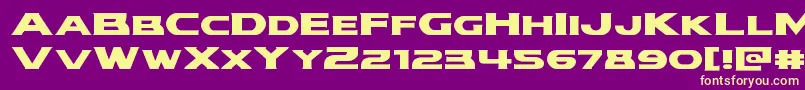 Modithorsonexpand Font – Yellow Fonts on Purple Background