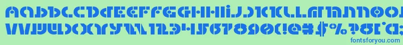 Questlokexpand Font – Blue Fonts on Green Background