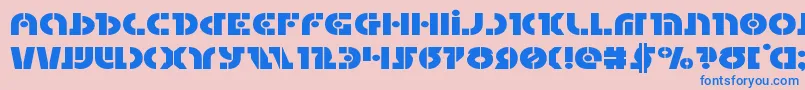 Questlokexpand Font – Blue Fonts on Pink Background