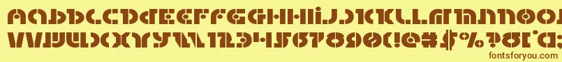 Questlokexpand Font – Brown Fonts on Yellow Background