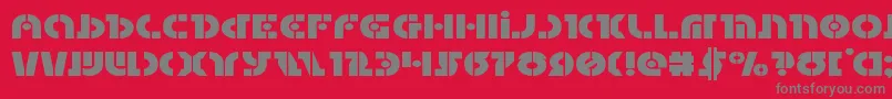 フォントQuestlokexpand – 赤い背景に灰色の文字