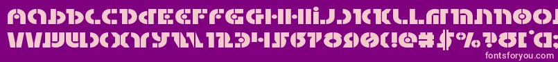 フォントQuestlokexpand – 紫の背景にピンクのフォント