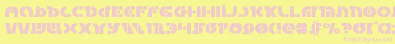 Questlokexpand Font – Pink Fonts on Yellow Background