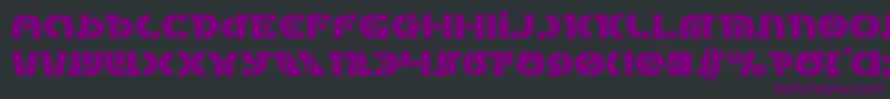 Fonte Questlokexpand – fontes roxas em um fundo preto