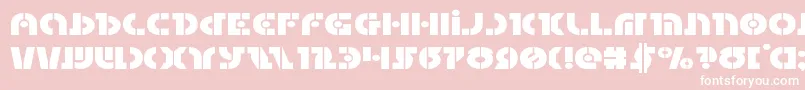 Questlokexpand-Schriftart – Weiße Schriften auf rosa Hintergrund