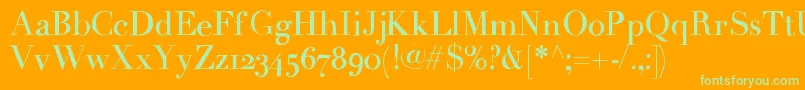 Lindysdiner Font – Green Fonts on Orange Background