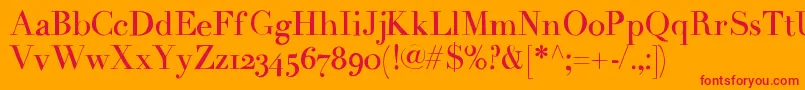 Lindysdiner Font – Red Fonts on Orange Background