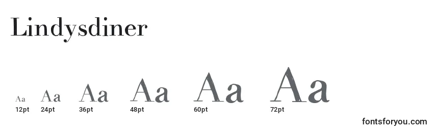 Lindysdiner Font Sizes