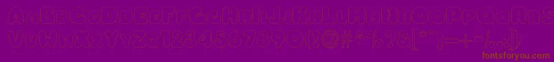 Oleadaoutlinescapsssk Font – Brown Fonts on Purple Background