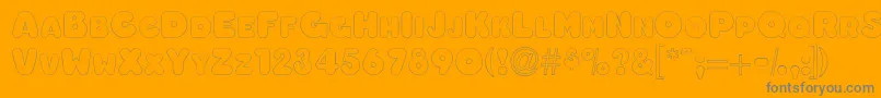 Oleadaoutlinescapsssk Font – Gray Fonts on Orange Background