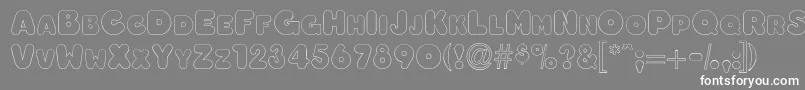 Oleadaoutlinescapsssk Font – White Fonts on Gray Background