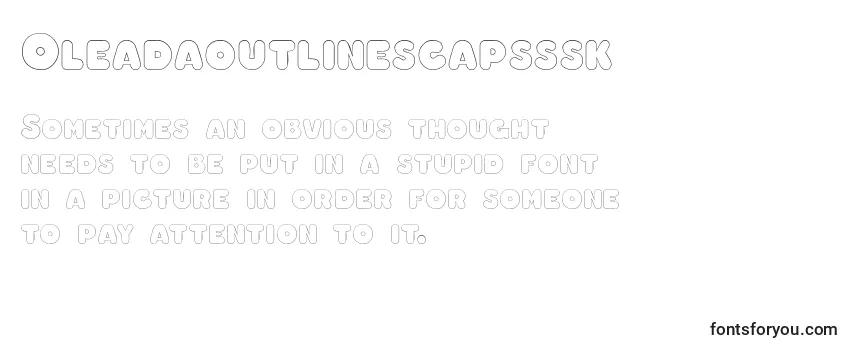 Review of the Oleadaoutlinescapsssk Font
