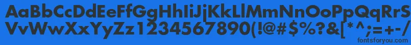 FuturastdBold Font – Black Fonts on Blue Background