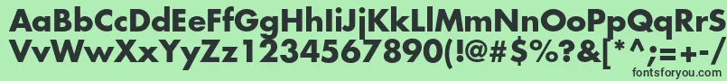 フォントFuturastdBold – 緑の背景に黒い文字
