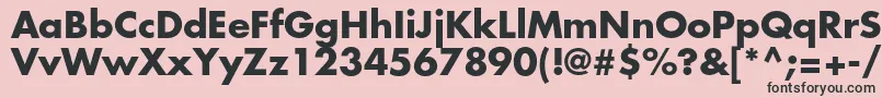 FuturastdBold Font – Black Fonts on Pink Background