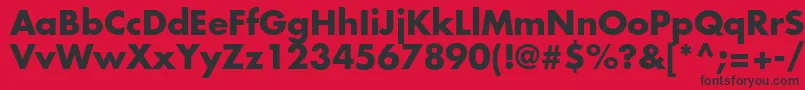 FuturastdBold Font – Black Fonts on Red Background