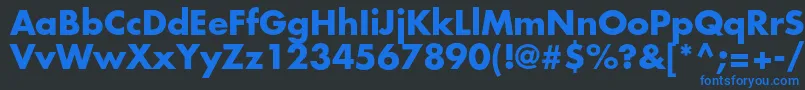 FuturastdBold Font – Blue Fonts on Black Background
