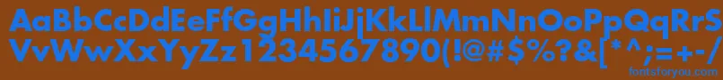 FuturastdBold Font – Blue Fonts on Brown Background