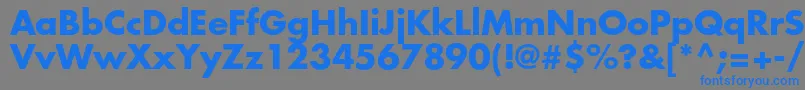 FuturastdBold-fontti – siniset fontit harmaalla taustalla