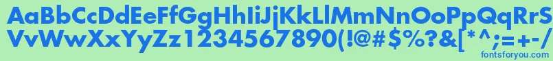 FuturastdBold Font – Blue Fonts on Green Background