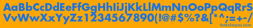 Шрифт FuturastdBold – синие шрифты на оранжевом фоне