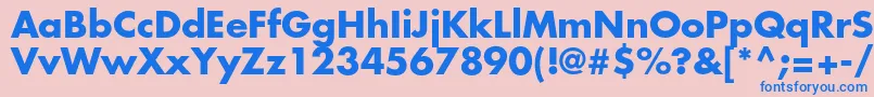Шрифт FuturastdBold – синие шрифты на розовом фоне