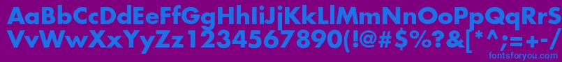 FuturastdBold Font – Blue Fonts on Purple Background