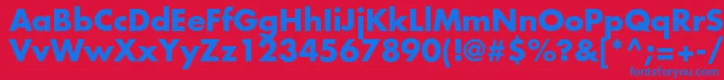 Шрифт FuturastdBold – синие шрифты на красном фоне