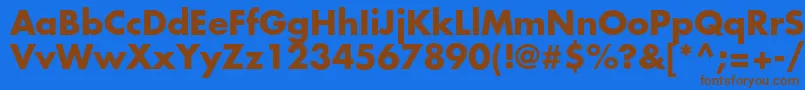 Шрифт FuturastdBold – коричневые шрифты на синем фоне