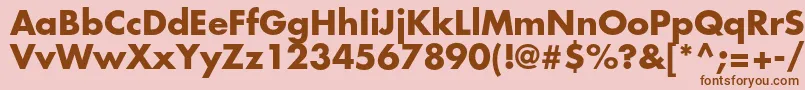 Шрифт FuturastdBold – коричневые шрифты на розовом фоне