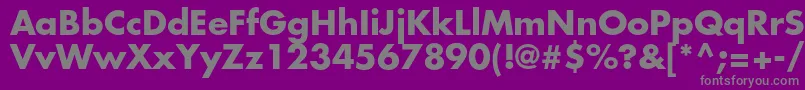 フォントFuturastdBold – 紫の背景に灰色の文字