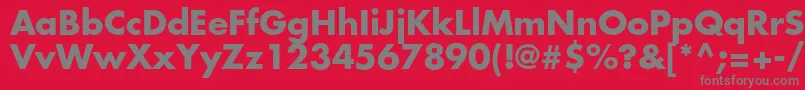 FuturastdBold Font – Gray Fonts on Red Background