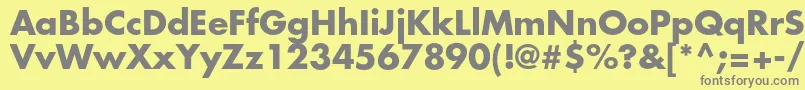 FuturastdBold Font – Gray Fonts on Yellow Background
