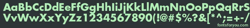 FuturastdBold Font – Green Fonts on Black Background
