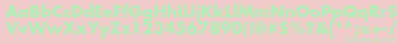 FuturastdBold-Schriftart – Grüne Schriften auf rosa Hintergrund