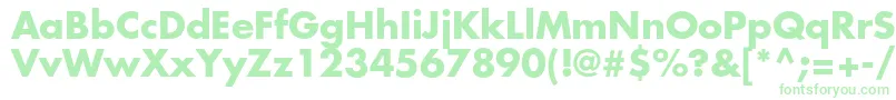 FuturastdBold Font – Green Fonts on White Background