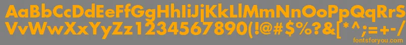 FuturastdBold Font – Orange Fonts on Gray Background